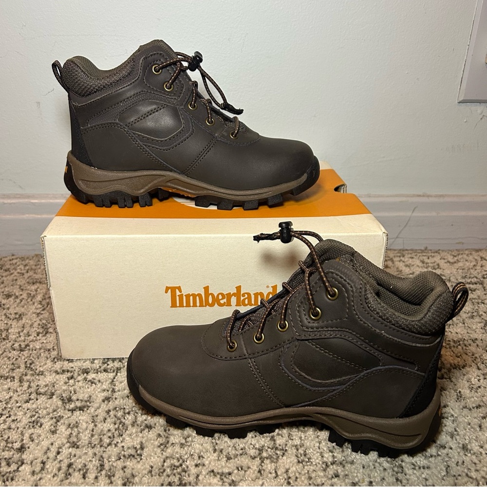 NWB Timberland Dark Brown Full Grain Mt Maddsen Waterproof Mid Hiker Boots Sz 12